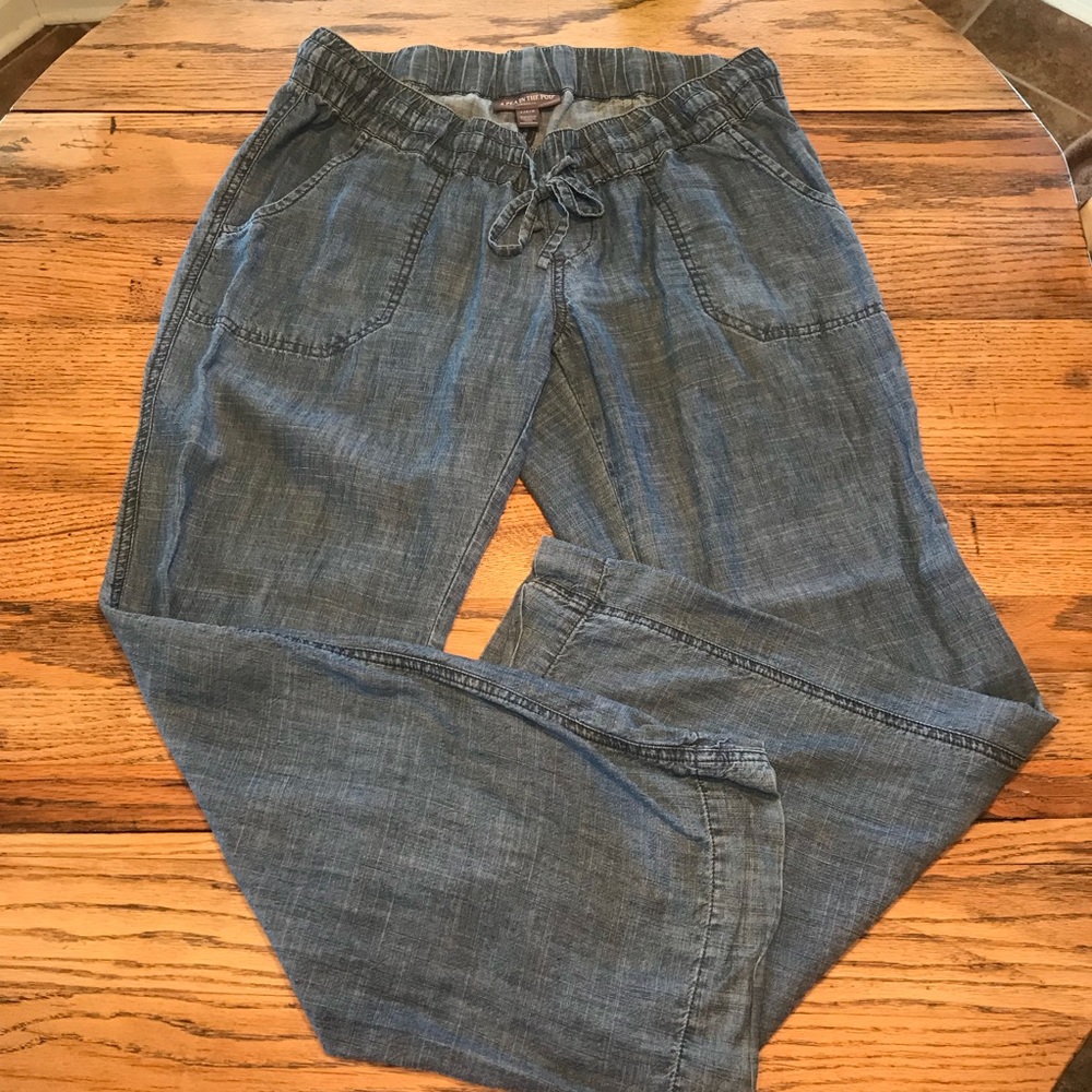 Maternity chambray linen pant